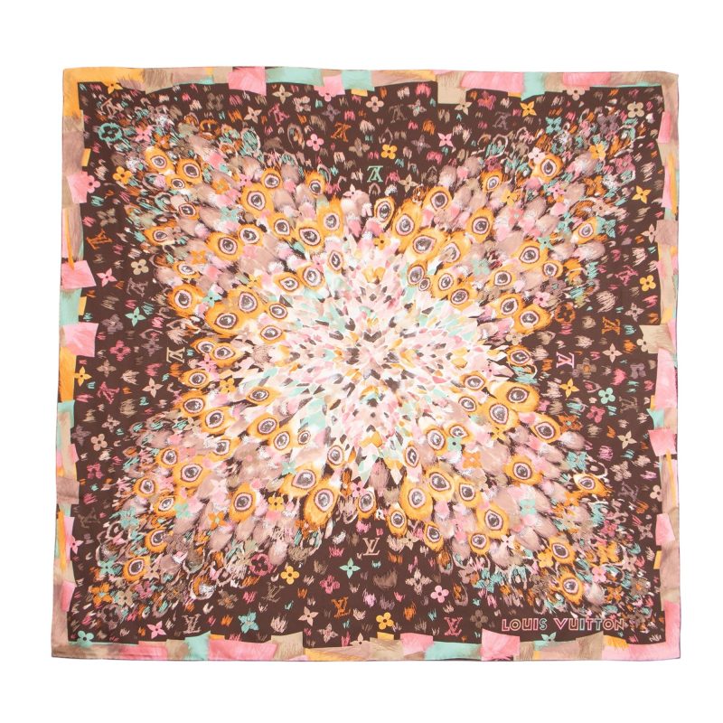 Louis Vuitton Monogram Watercolor Fleur 90cm Scarf - Barde