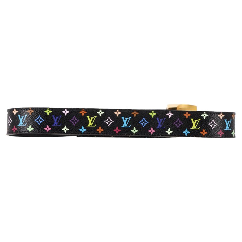 Louis Vuitton Monogram LV Cut Reversible Belt in Black Leather - Barde - Image 3