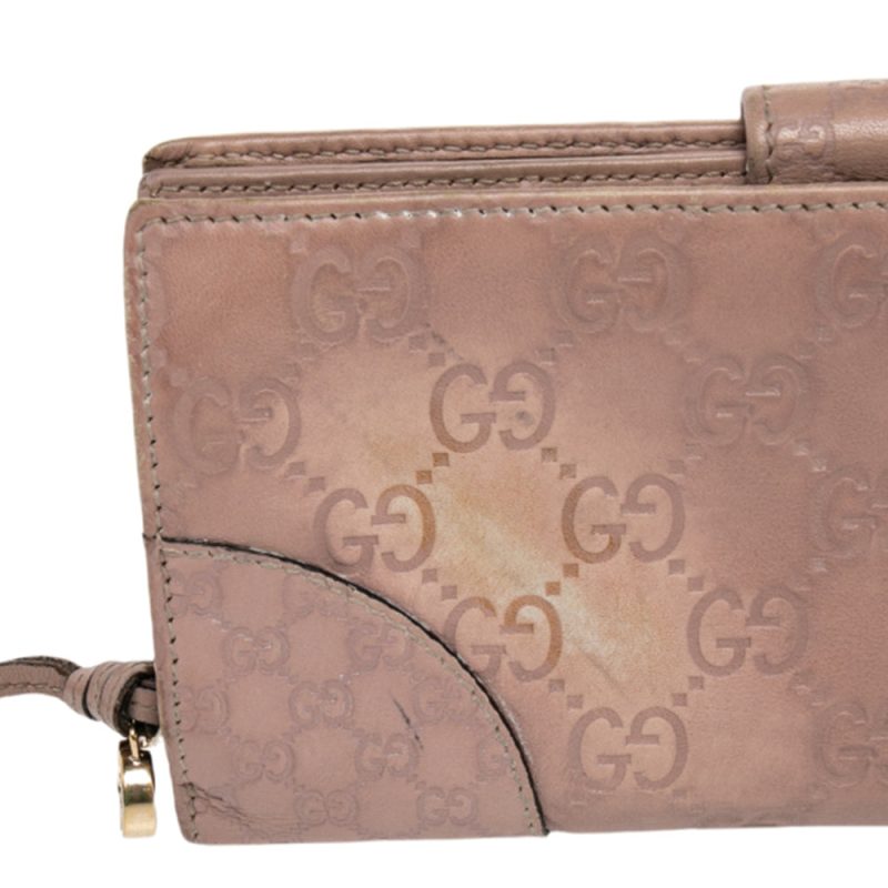 Gucci Beige Guccissima Leather Bree Bifold Wallet - Barde - Image 4