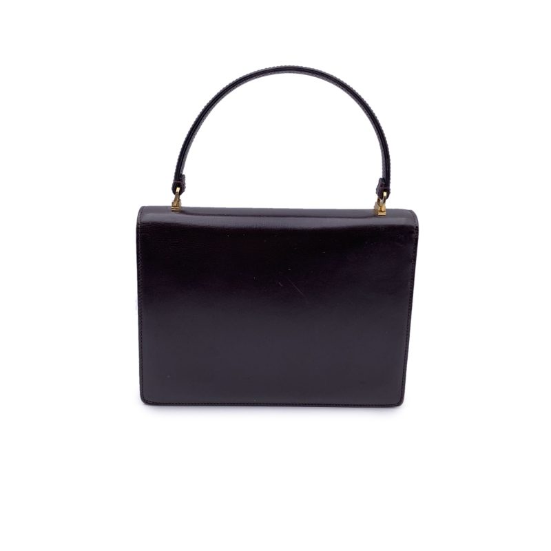 Gucci Vintage Leather Handbag Handle Horsebit 1955 - Barde - Image 3