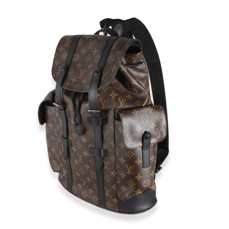 Louis Vuitton Monogram Macassar Canvas Christopher Backpack MM - Barde - Image 3
