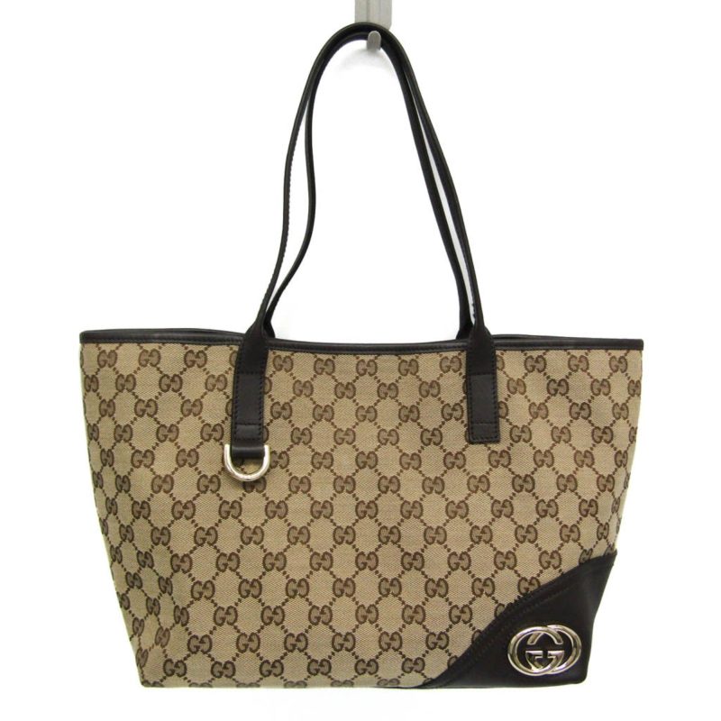 Gucci Gg Canvas    Canvas Leather Tote Bag (Pre-Owned) - Barde