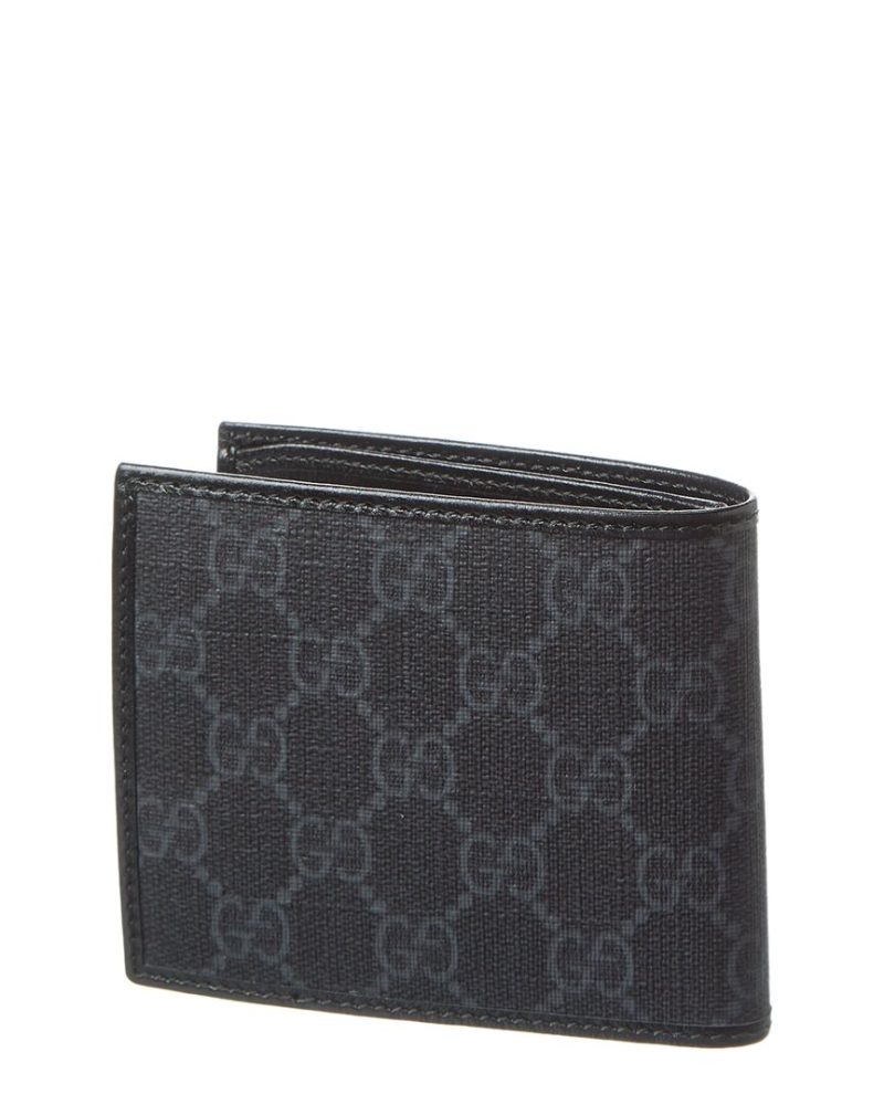 Gucci Interlocking G GG Supreme Canvas & Leather Bifold Wallet - Barde - Image 2