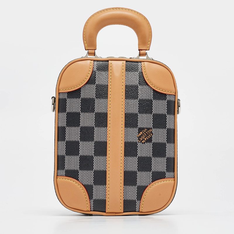 Louis Vuitton Noir Damier Colors Canvas Verticale Valisette Bag - Barde - Image 3