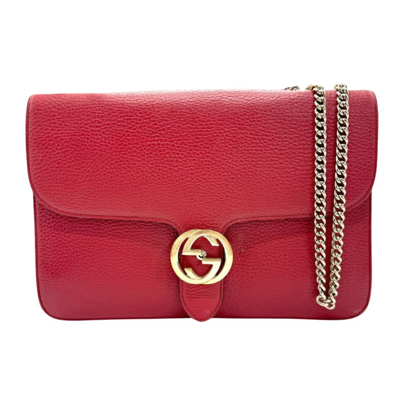 Gucci Interlocking G  Leather Shoulder Bag () - Barde
