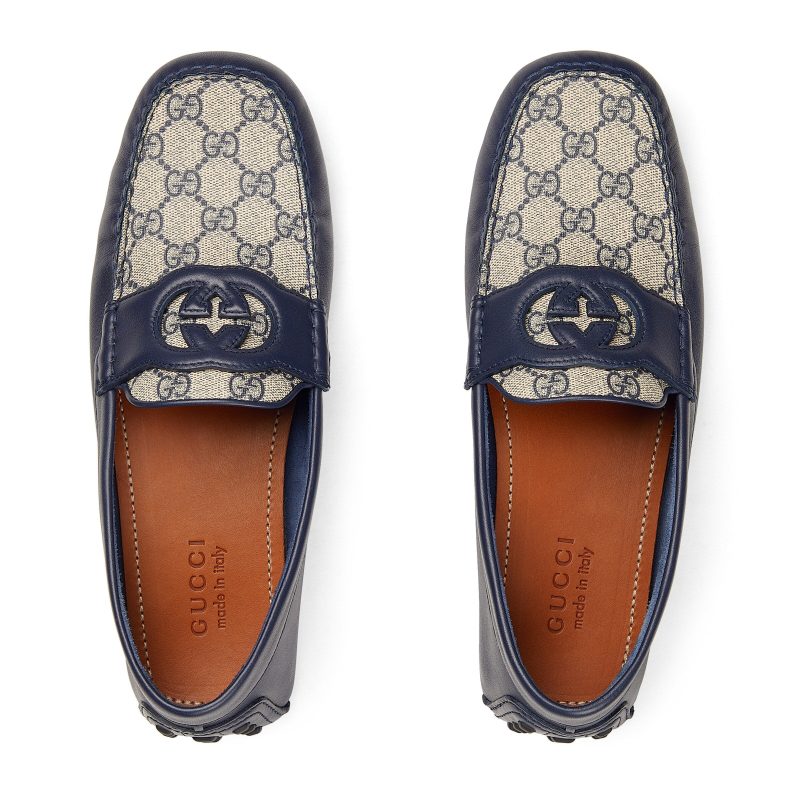 Gucci Men's Interlocking G Driver Loafers - Barde - Image 4