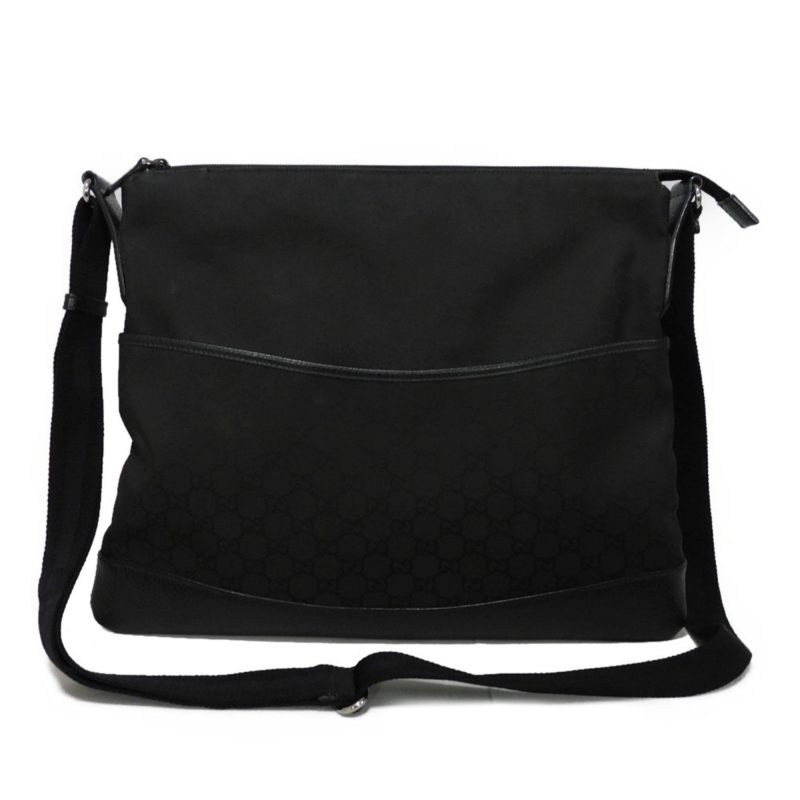 Gucci  Nylon Canvas Leather Messenger Bag Shoulder Bag (Pre-Owned) - Barde