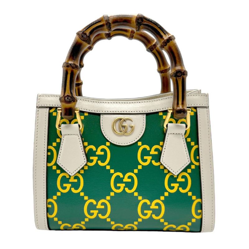 Gucci  ivory yellow Leather Handbag Shoulder Bag (Pre-Owned) - Barde