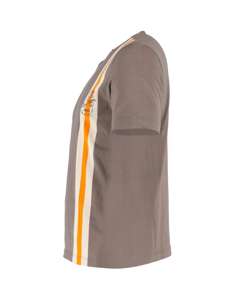 Louis Vuitton Stripe Detail T-Shirt in Brown Cotton - Barde - Image 2