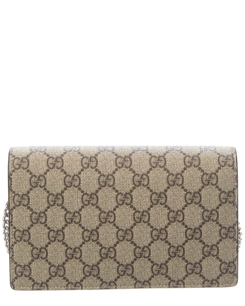Gucci Marmont GG Supreme Canvas & Leather Wallet On Chain - Barde - Image 2
