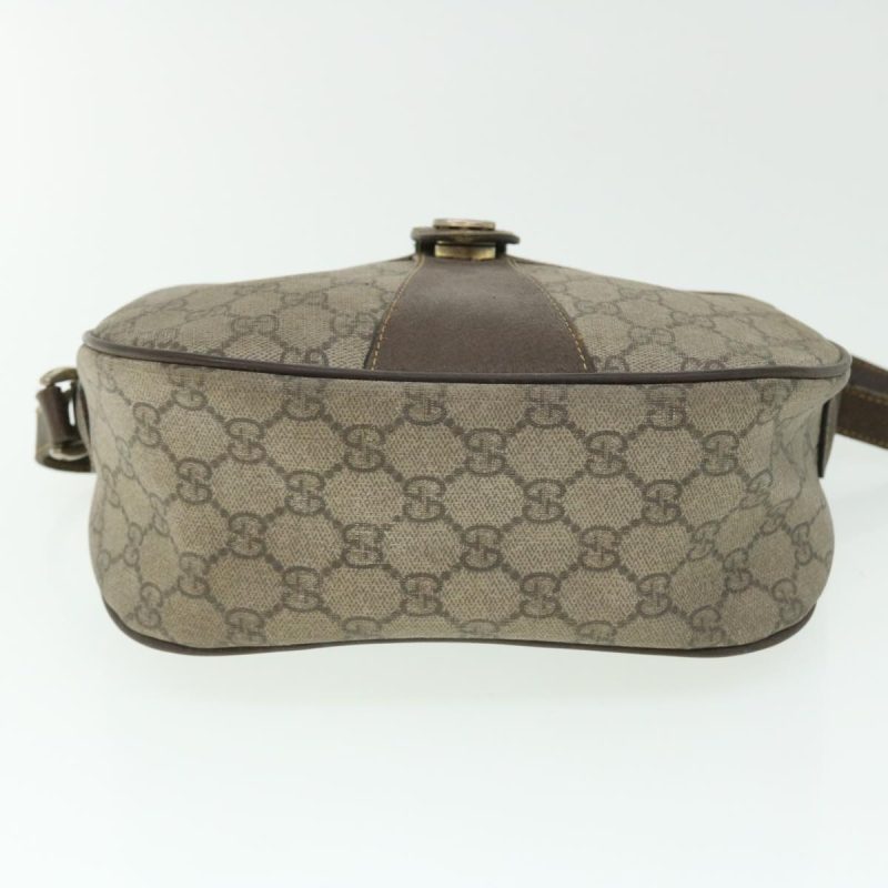 Gucci GG Canvas Web Sherry Line Shoulder Bag Beige Red - Barde - Image 5