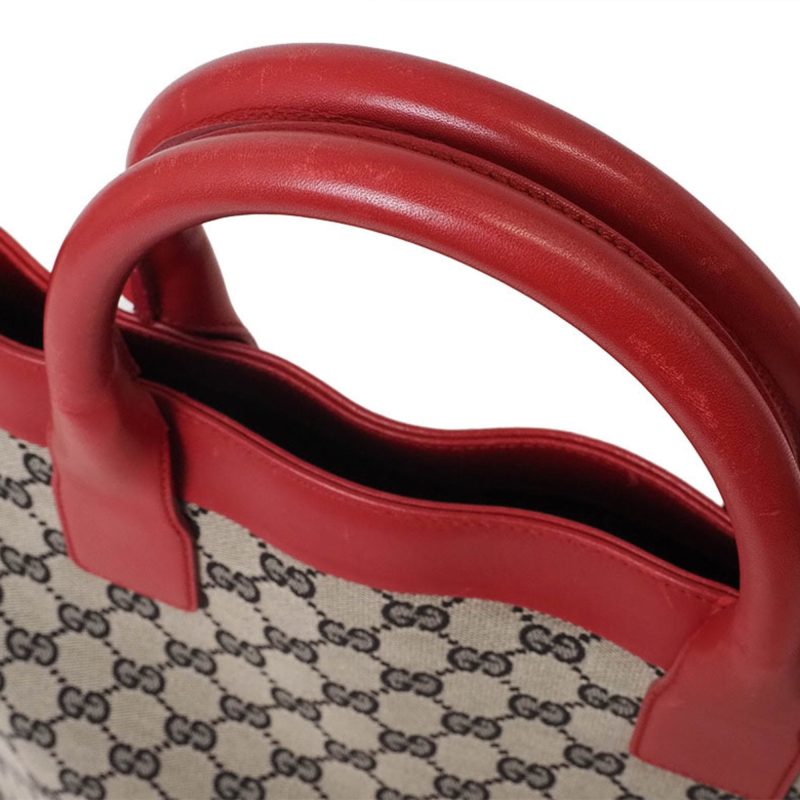 Gucci Gg Canvas   Color Canvas Leather Handbag Tote Bag (Pre-Owned) - Barde - Image 6