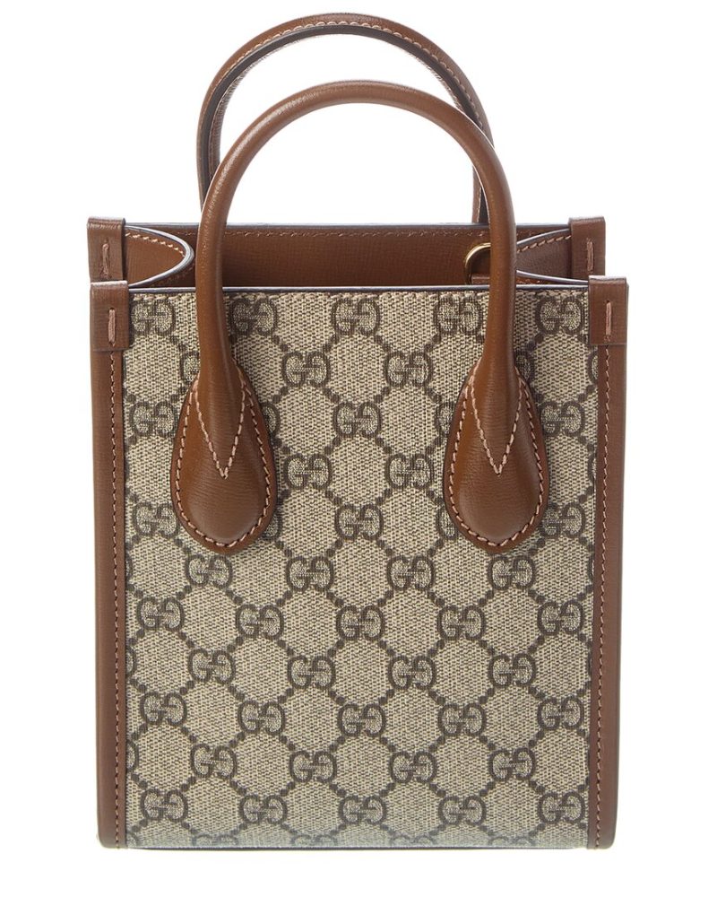 Gucci Mini GG Supreme Canvas & Leather Tote - Barde - Image 2