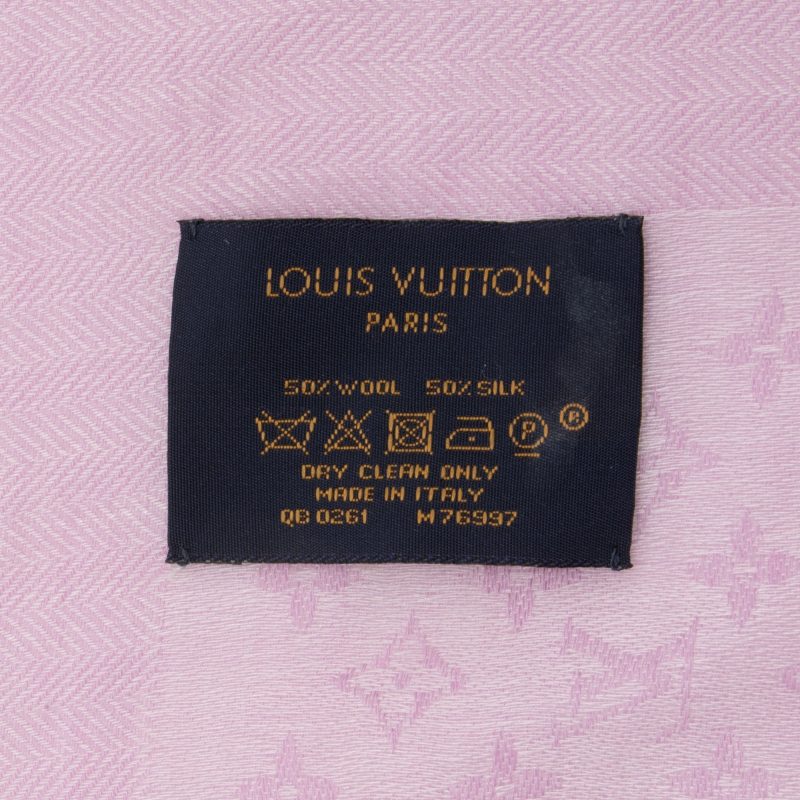 Louis Vuitton Silk Wool Monogram Peitt Louis Shawl - Barde - Image 4