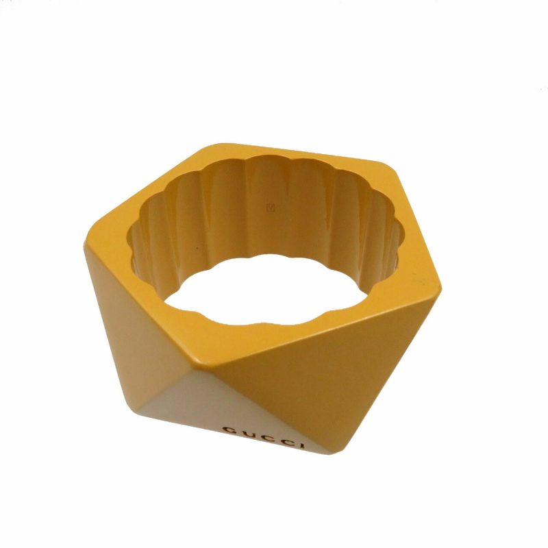 Gucci Mustard yellow Leather Bangle (Pre-Owned) - Barde - Image 4