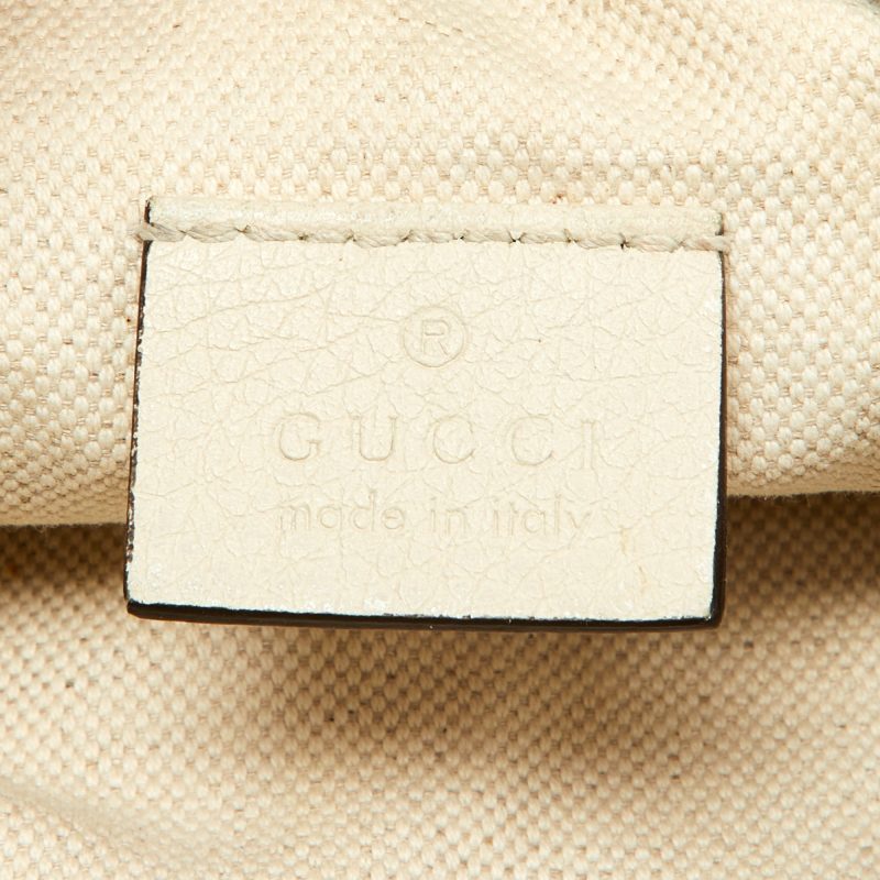 Gucci Cream Leather Logo Web Belt Bag - Barde - Image 6