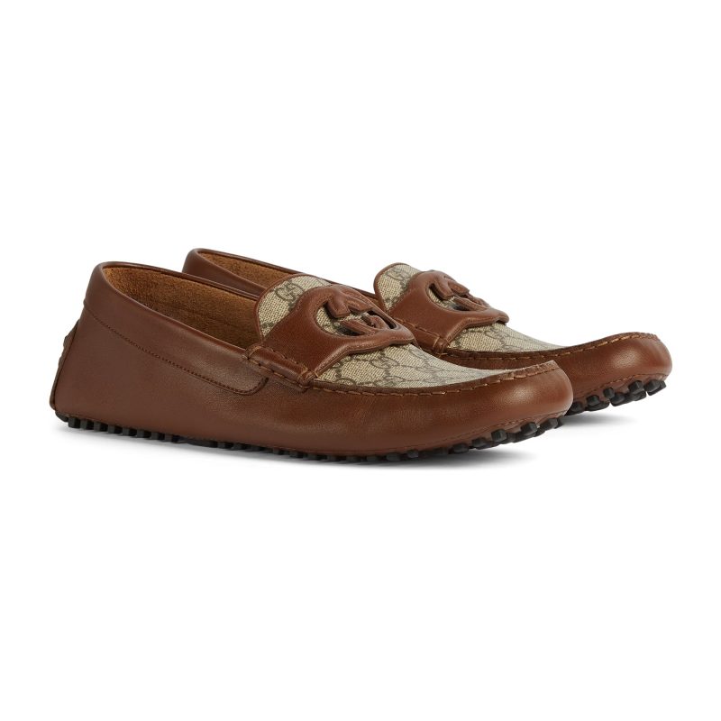 Gucci Men's Interlocking G Driver Loafers - Barde - Image 2