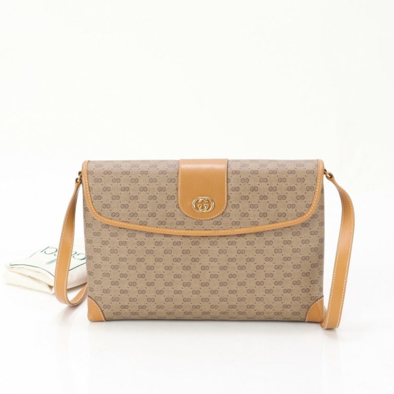 Gucci  Leather Coated Canvas Handbag Shoulder Bag (Pre-Owned) - Barde