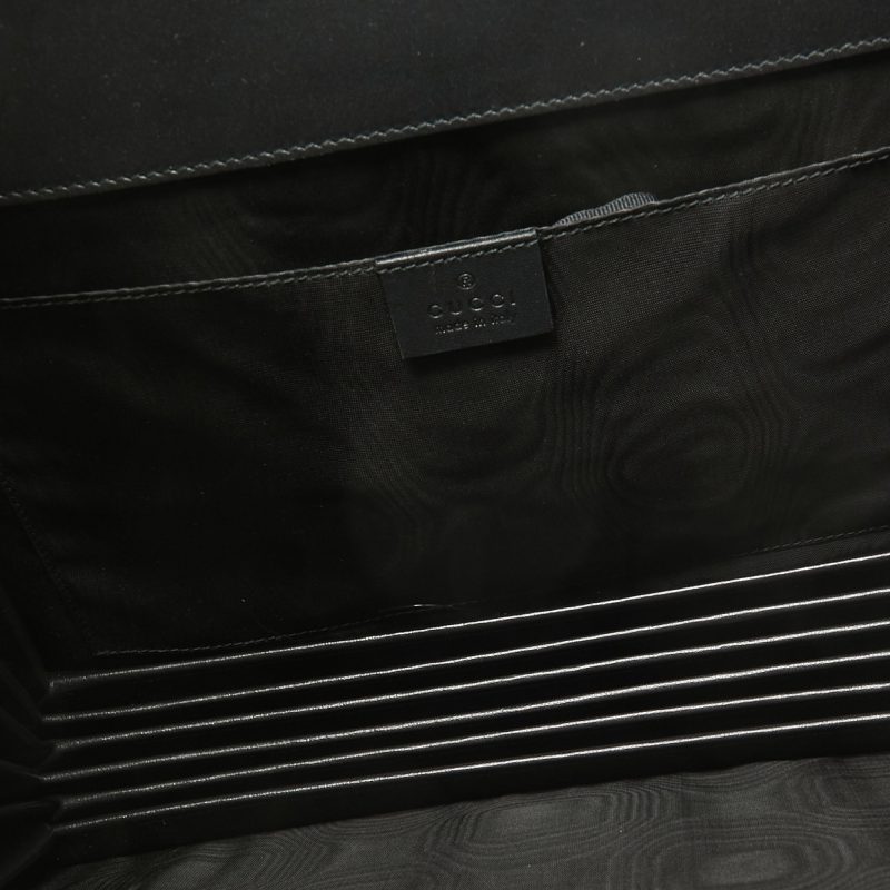 Gucci  Leather Printed Guccy Portfolio Clutch - Barde - Image 5