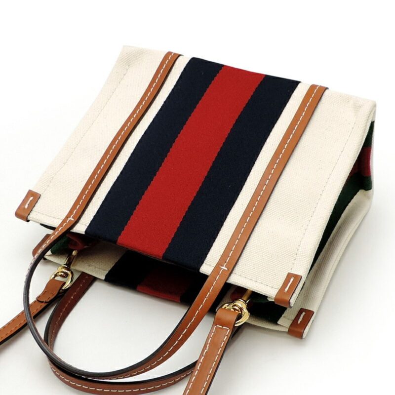 Gucci  Canvas Leather Tote Bag (Pre-Owned) - Barde - Image 4