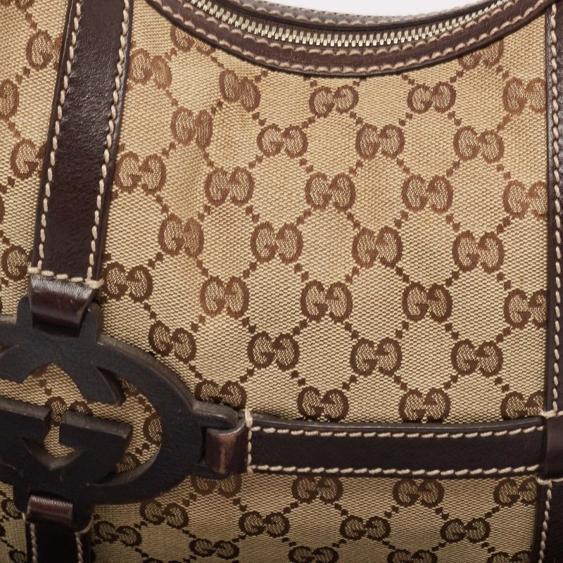 Gucci /ebony Gg Canvas And Leather Royal Hobo - Barde - Image 3