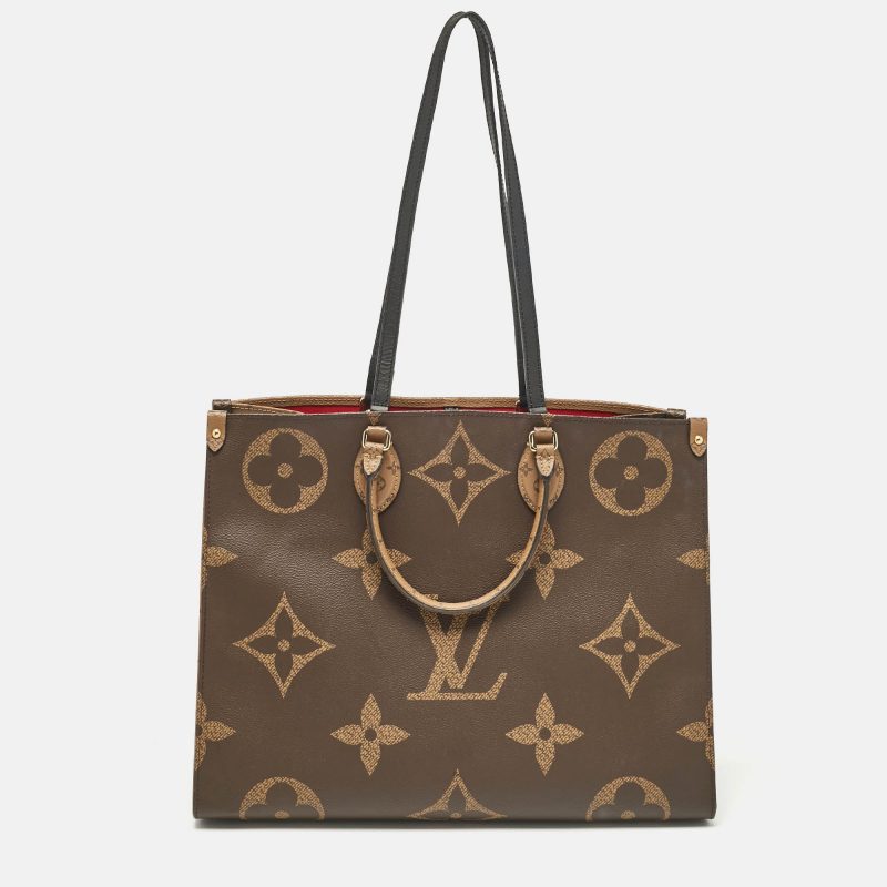 Louis Vuitton Monogram Reverse Giant Canvas Onthego Gm Bag - Barde