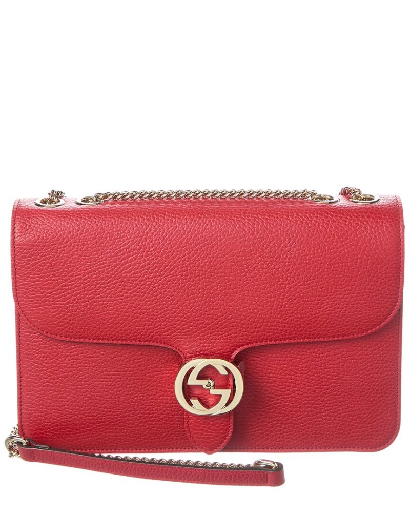 Gucci Interlocking G Leather Shoulder Bag - Barde