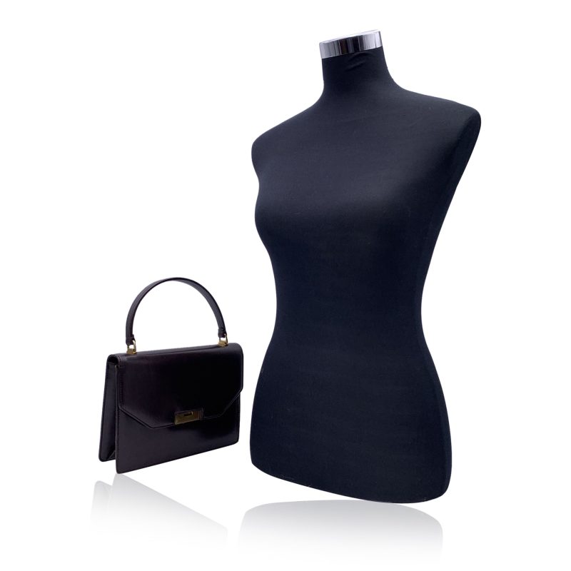 Gucci Vintage Leather Handbag Handle Horsebit 1955 - Barde - Image 2