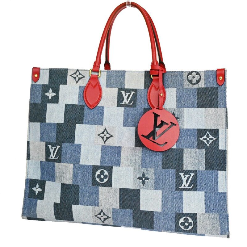 Louis Vuitton Onthego Gm  blue - Jeans Tote Bag - Barde