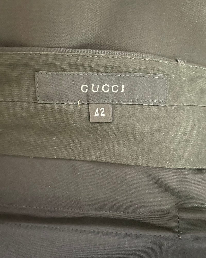 Gucci Wide-Leg Trousers in Black Silk - Barde - Image 3