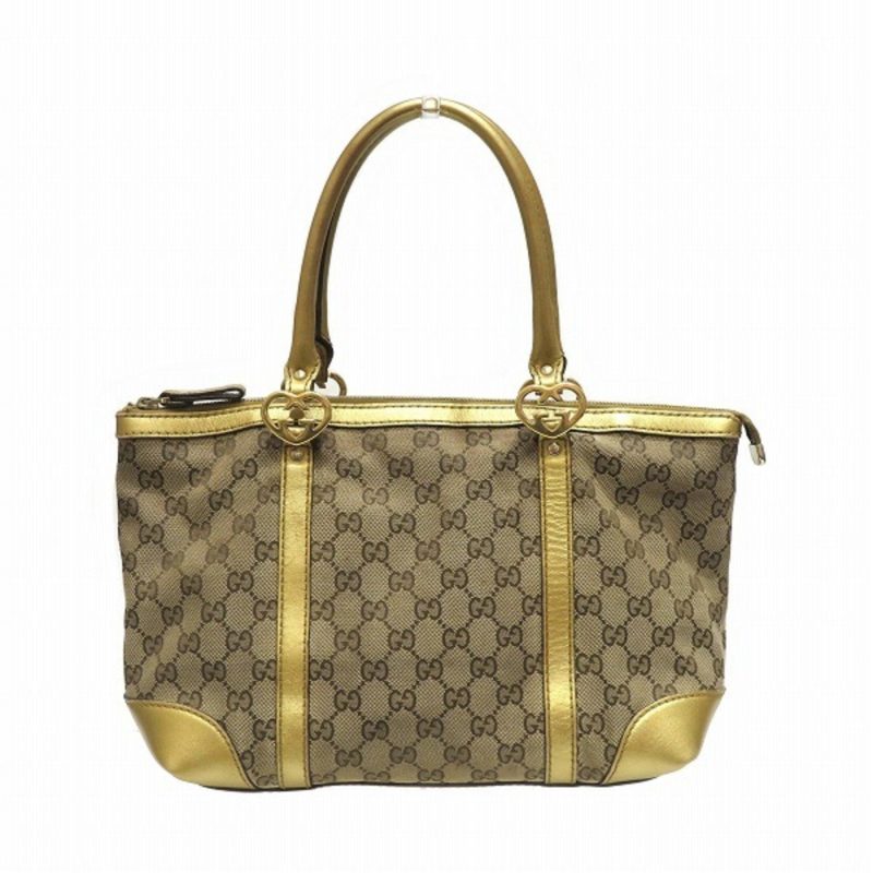 Gucci   Canvas Leather Tote Bag (Pre-Owned) - Barde