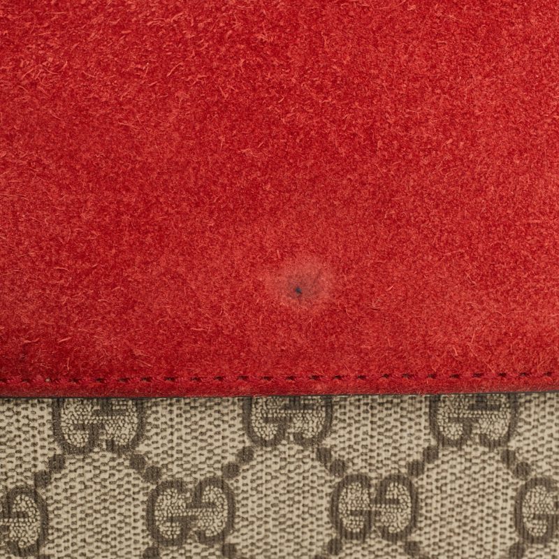 Gucci Red/beige Gg Supreme Canvas And Suede Mini Dionysus Shoulder Bag - Barde - Image 4