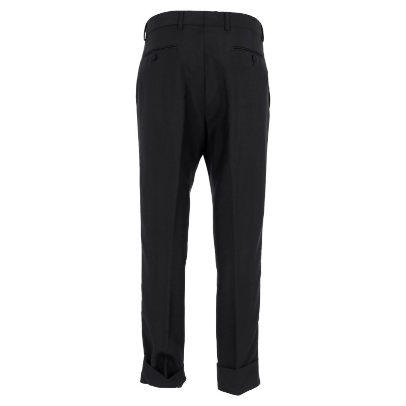 Gucci Straight Leg Trousers in Black Wool - Barde - Image 3