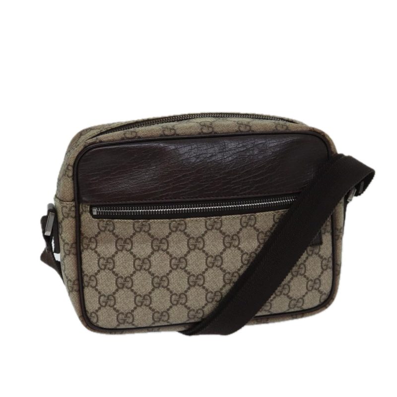 Gucci Gg Supreme Shoulder Bag Pvc Beige - Barde