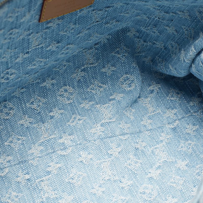 Louis Vuitton Sky Blue Monogram Denim Let Go Pm Bag - Barde - Image 5