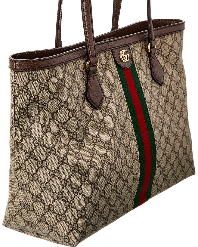 Gucci Ophidia Medium GG Supreme Canvas & Leather Tote - Barde - Image 3