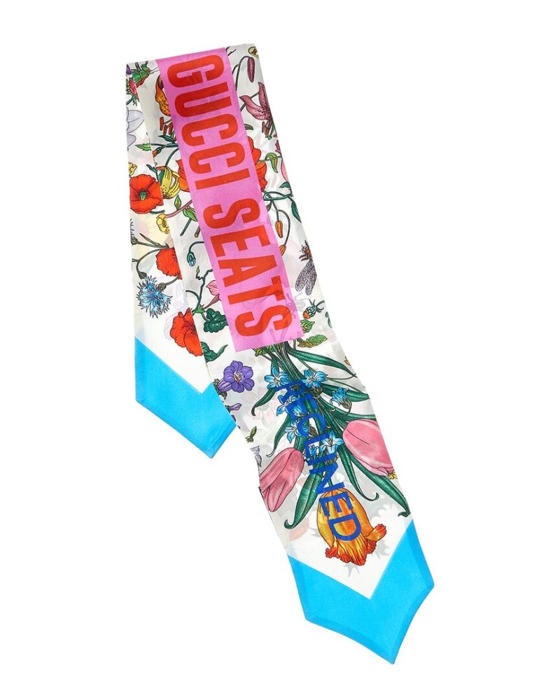 Gucci Floral Print Silk Scarf - Barde - Image 2