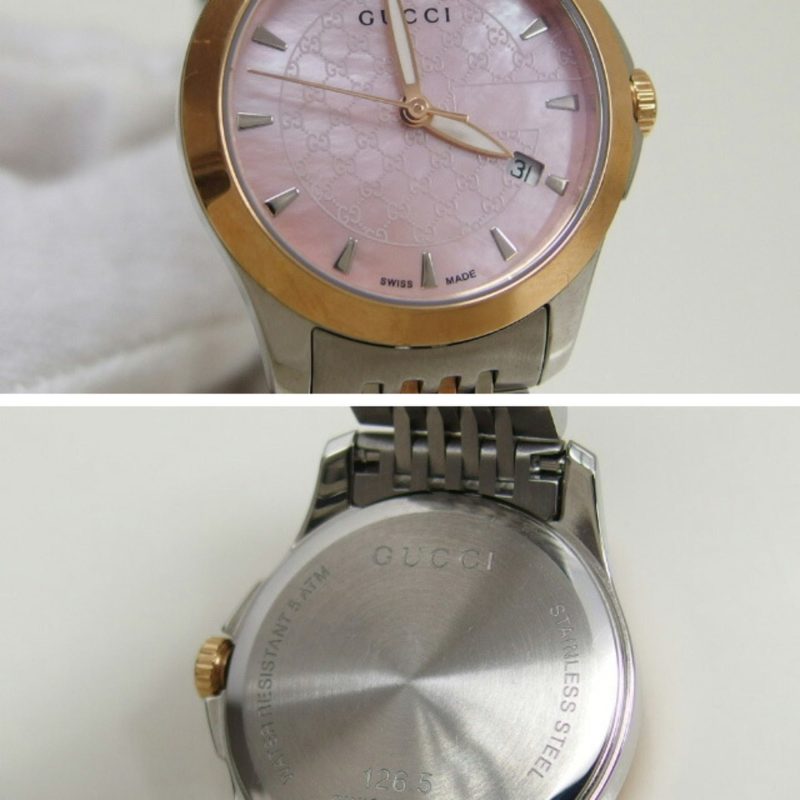 Gucci pink  Plated Stainless Steel Wristwatch (Pre-Owned) - Barde - Image 4