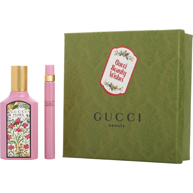 Gucci Flora Gorgeous Gardenia By Gucci Eau De Parfum Spray 1.6 Oz & Eau De Parfum Spray 0.33 Oz Mini Women - Barde