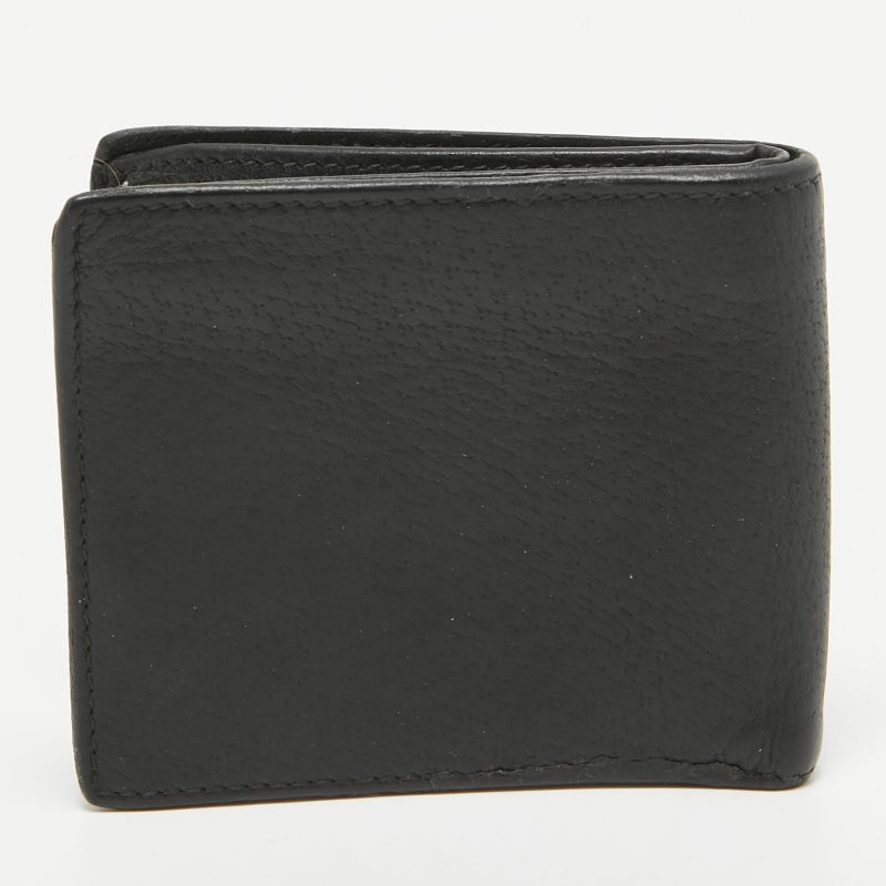 Gucci Black Leather Web Bifold Wallet - Barde - Image 5