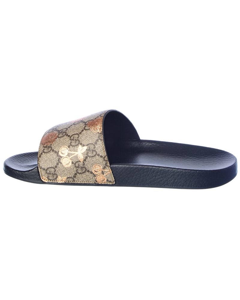 Gucci Berry GG Supreme Canvas Slide - Barde - Image 2
