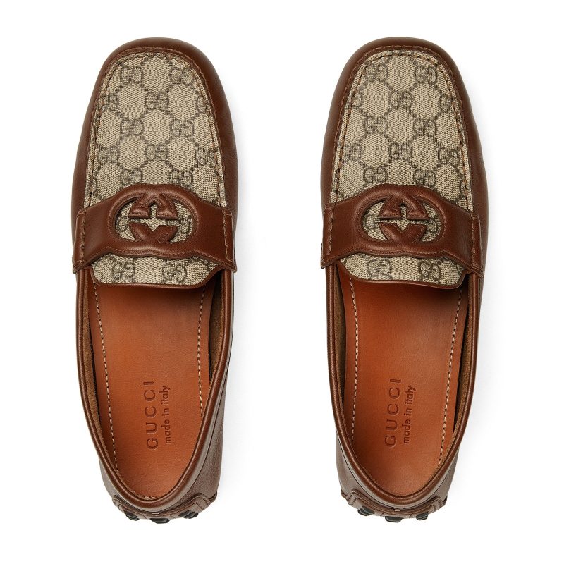 Gucci Men's Interlocking G Driver Loafers - Barde - Image 4