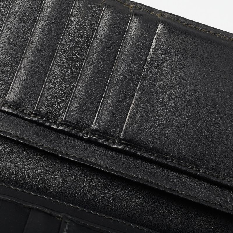 Gucci Black Guccissima Leather Bifold Long Wallet - Barde - Image 6
