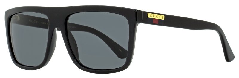 Gucci Men's Rectangular Sunglasses GG0748S 001 Black 59mm - Barde