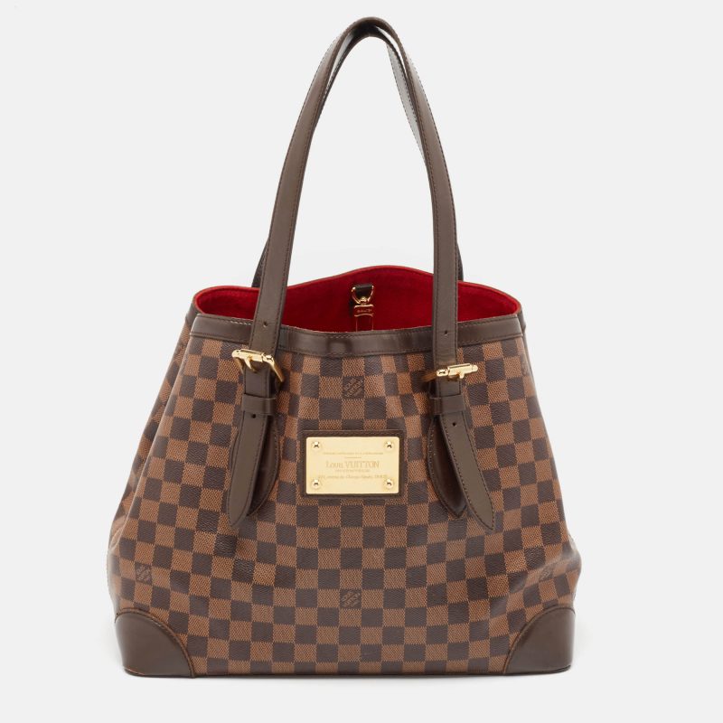 Louis Vuitton Damier Ebene Canvas And Leather Hampstead Gm Bag - Barde