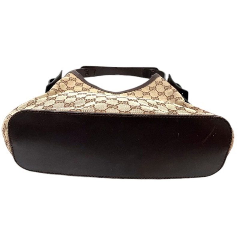 Gucci  Canvas Leather Wood Shoulder Bag (Pre-Owned) - Barde - Image 3