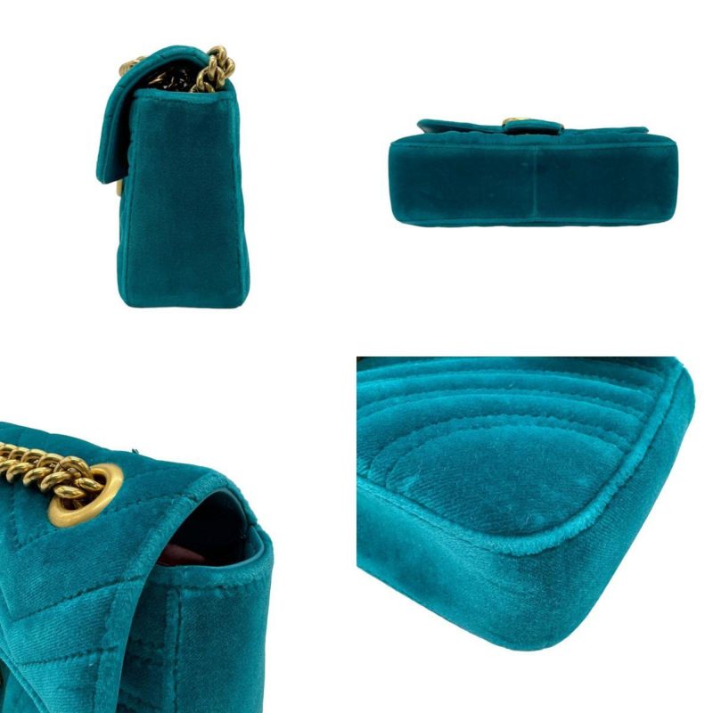 Gucci Marmont  Velvet Shoulder Bag () - Barde - Image 3