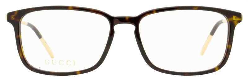 Gucci Men's Classic Eyeglasses GG1056OA 002 Havana/Gold 56mm - Barde - Image 2
