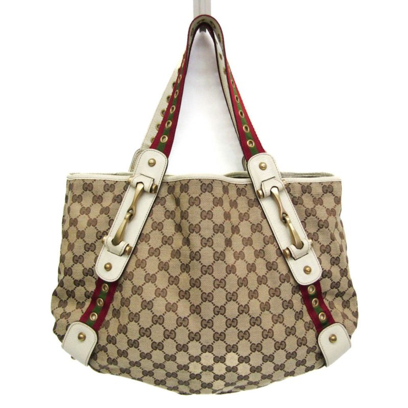 Gucci Gg Canvas    Canvas Leather Tote Bag (Pre-Owned) - Barde
