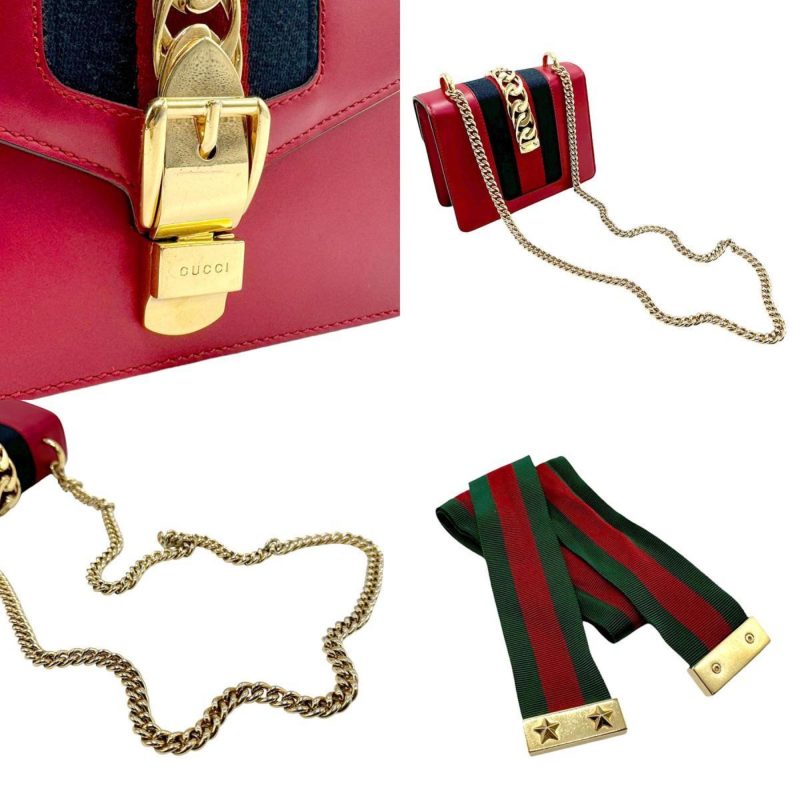 Gucci  Leather Shoulder Bag (Pre-Owned) - Barde - Image 4